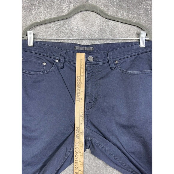 Saks Fifth Avenue Straight Leg Pants Mens Size 34x32 Stretch Blue‎ 5 Pocket - Picture 8 of 10